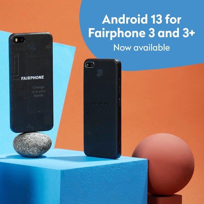 Fairphone oferecerá sete anos de suporte de software para seus smartphones fairphone 3 e 3 plus android 13