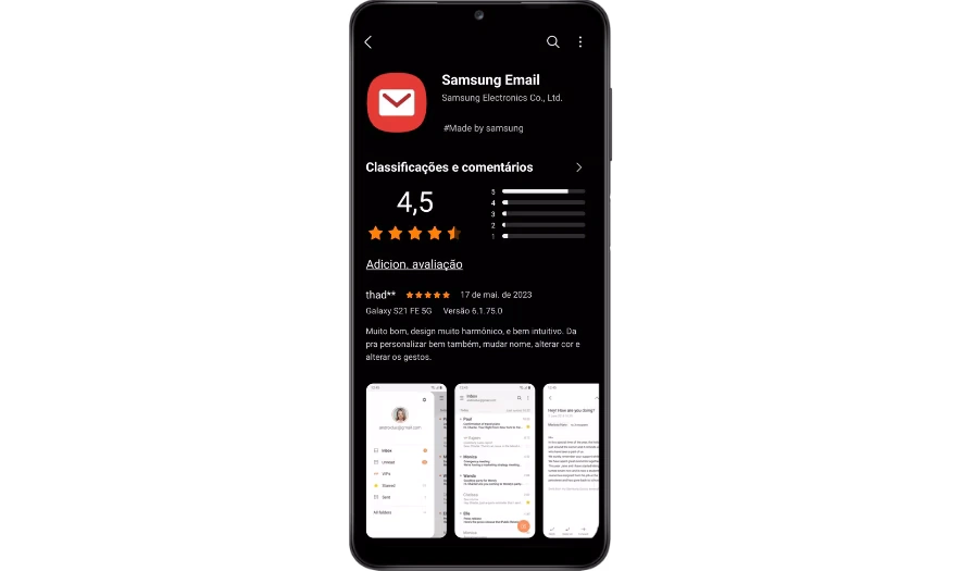 Samsung atualiza aplicativo de Email nativo para melhorar a experiência do usuário samsung email app