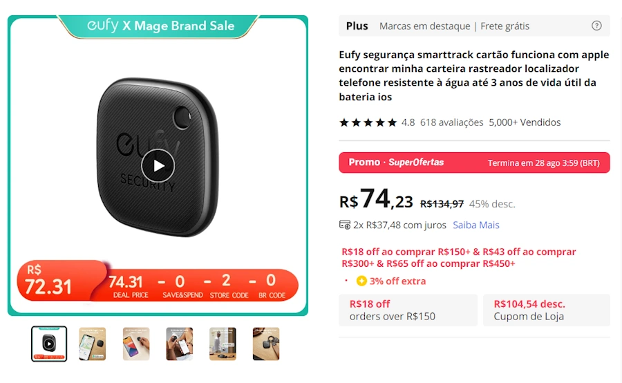 Rastreador SmartTrack Link: a alternativa acessível ao AirTag pela Eufy eufy rastreador inteligente tracker link