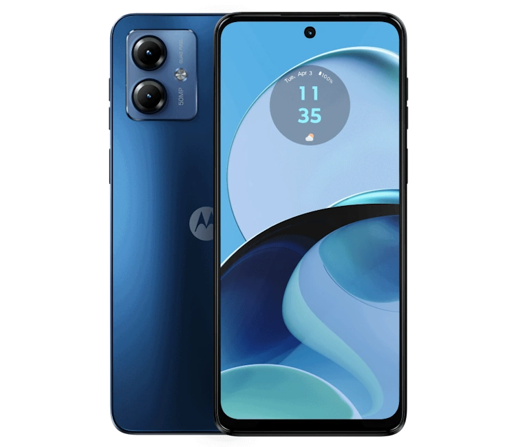 Moto G14 chega à Índia: smartphone econômico com alta performance moto g14 azul