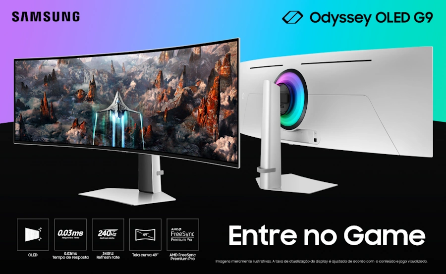 Samsung lança monitor gamer Odyssey OLED G9 no Brasil odyssey oled g9 monitor