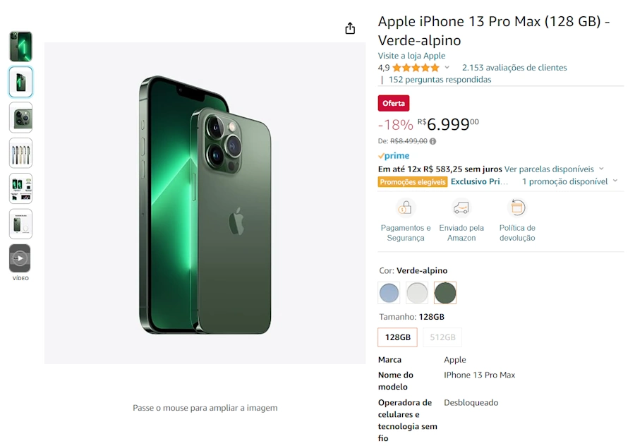 apple iphone 13 pro max desconto