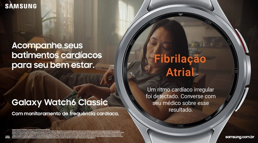 Samsung Galaxy Watch 6 introduz alerta de frequência cardíaca irregular no Brasil fibrilacao atrial