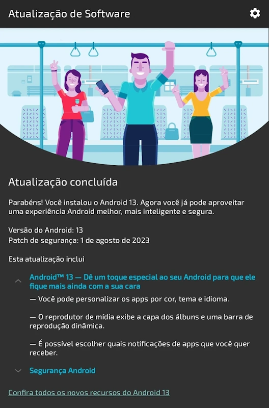 Motorola Edge 20 recebe atualização para o Android 13 no Brasil motorola edge 20 captura de tela