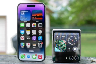 z flip 5 e iphone 14