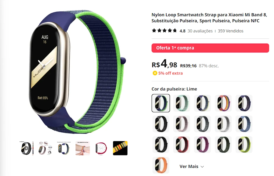 Ofertas no AliExpress: 12 produtos com até 70% de desconto smartband pulseira aliexpress