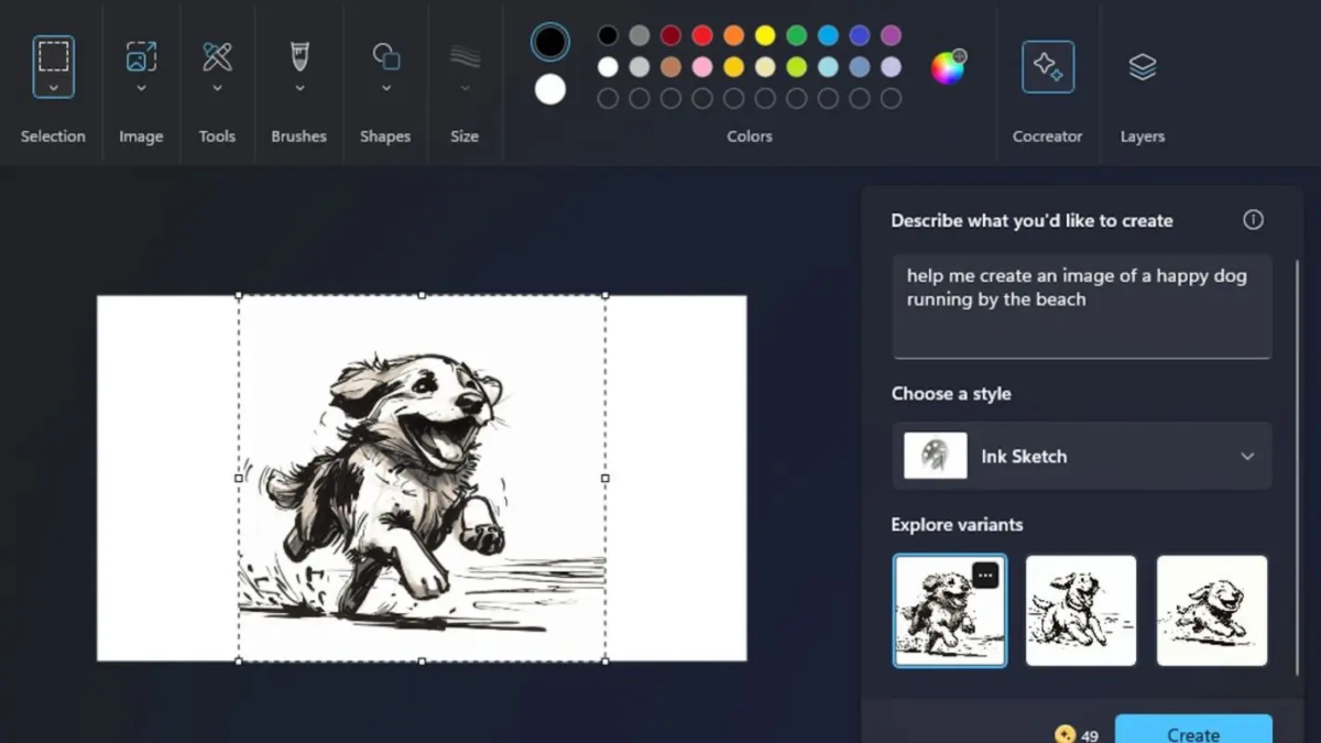 microsoft paint ia