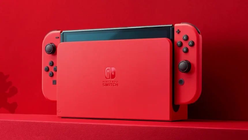 nintendo switch oled red mario