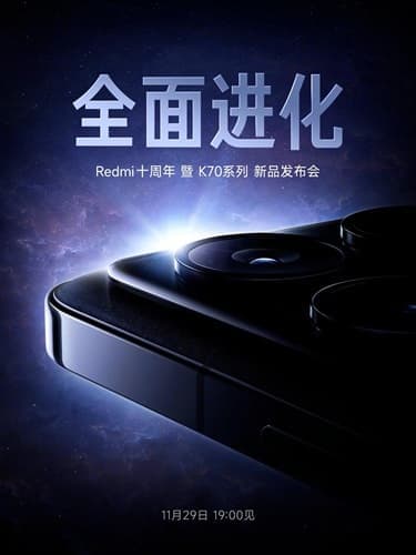 Data de lançamento Redmi K70