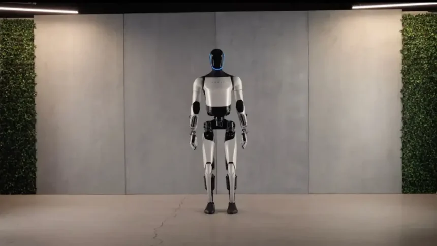 tesla robot human