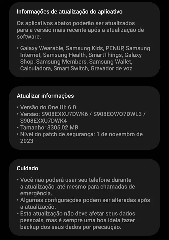 OneUI 6.0 já está disponível para o Galaxy S22 no Brasil galaxy s22 one ui 6 oficial