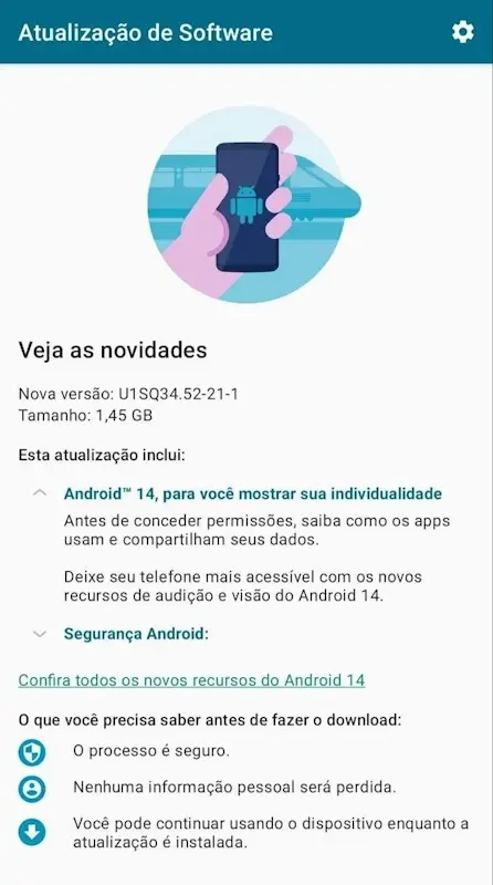 Motorola Edge 30 Ultra é atualizado para o Android 14 no Brasil motorola edge 30 ultra capturas