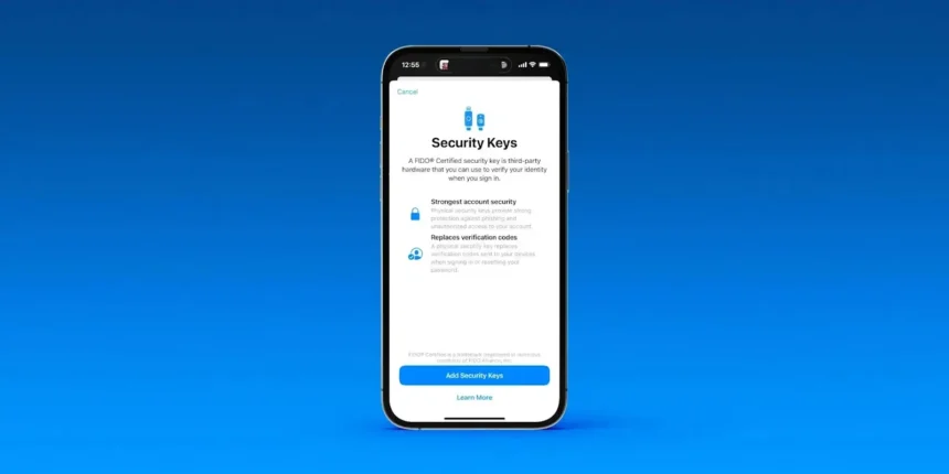 security keys windows icloud