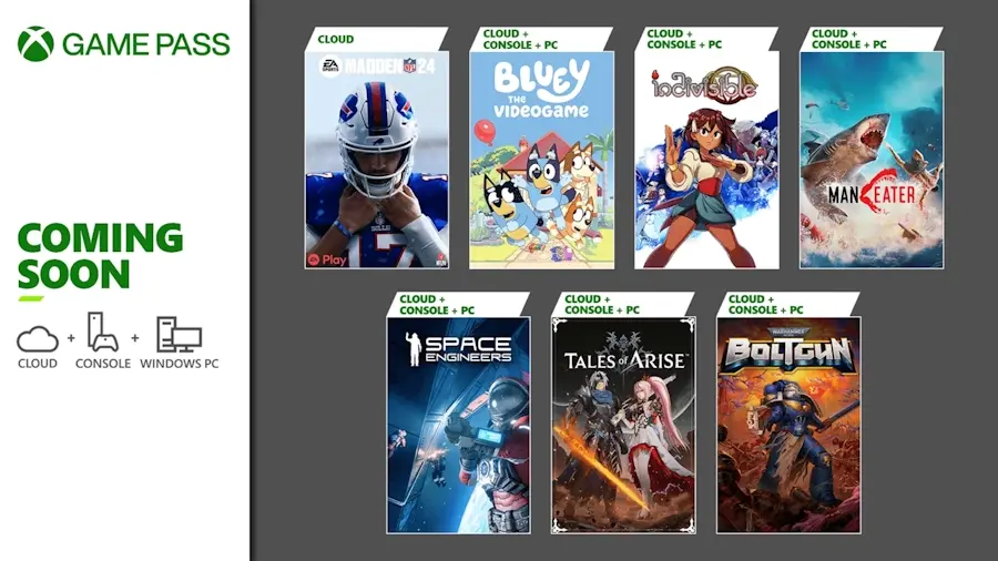 xbox game pass novos jogos