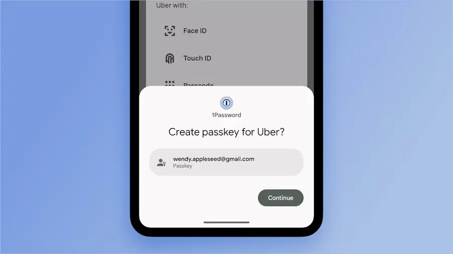 1Password para Android ganha suporte ao passkeys 1password