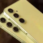 Imagem da traseira do Galaxy A35 e A55 juntos
