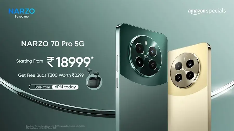 Realme Narzo 70 Pro é lançado oficialmente com Dimensity 7050 e tela AMOLED realme narzo 70 pro preco