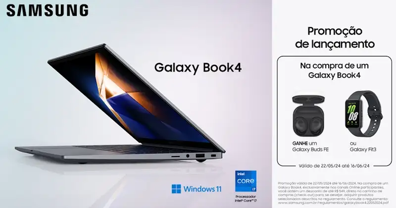 galaxy book 4 promocao lancamento