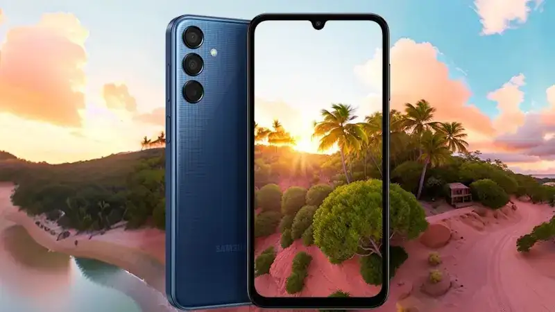 Os 5 melhores smartphones Samsung com NFC por até R$ 1.500 Foto promocional do Galaxy M15 5G