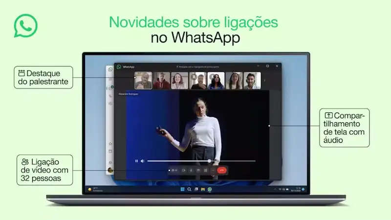 Novidade no WhatsApp: atualização traz videochamadas para até 32 participantes whatsapp novidades 32 pessoas