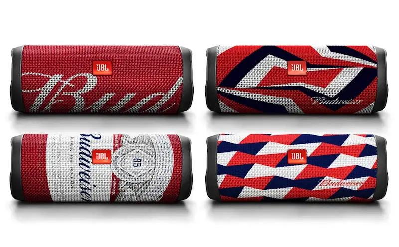 JBL e Budweiser lançam caixas de som com estampas da cerveja; veja como ficou jbl budweiser