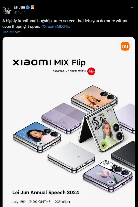 Xiaomi Mix Flip: vazam as fotos oficiais e quando será o lançamento xiaomi mix flip lancamento
