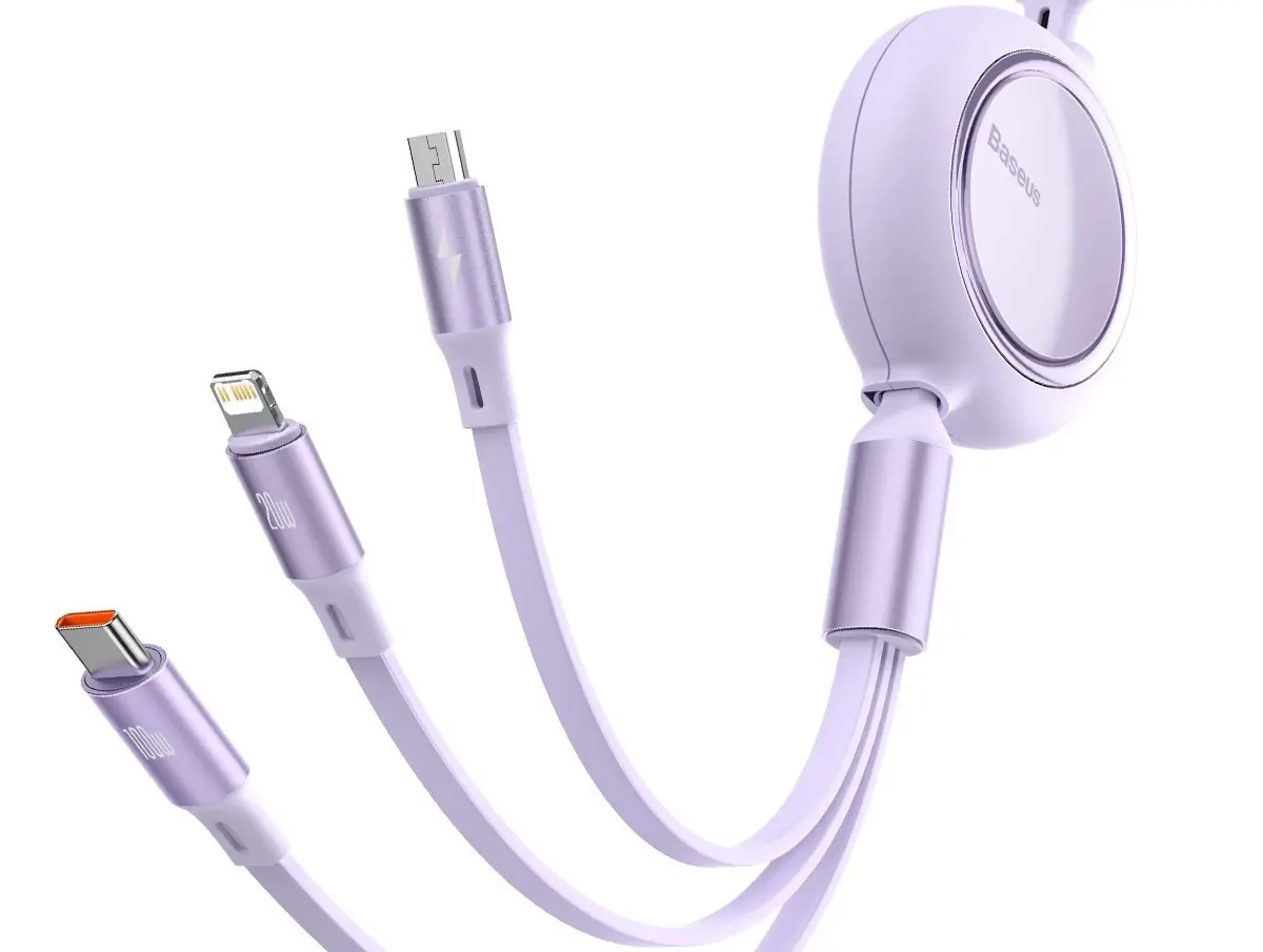 baseus cabo retratil 3 in 1