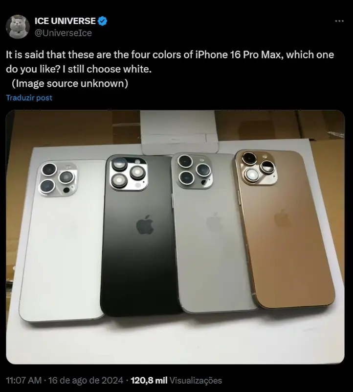 iPhone 16 Pro: lançamento deve revelar cor inédita; veja o que sabemos iphone 16 pro nova cor
