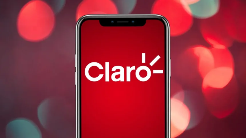 logo da claro na tela de um smartphone