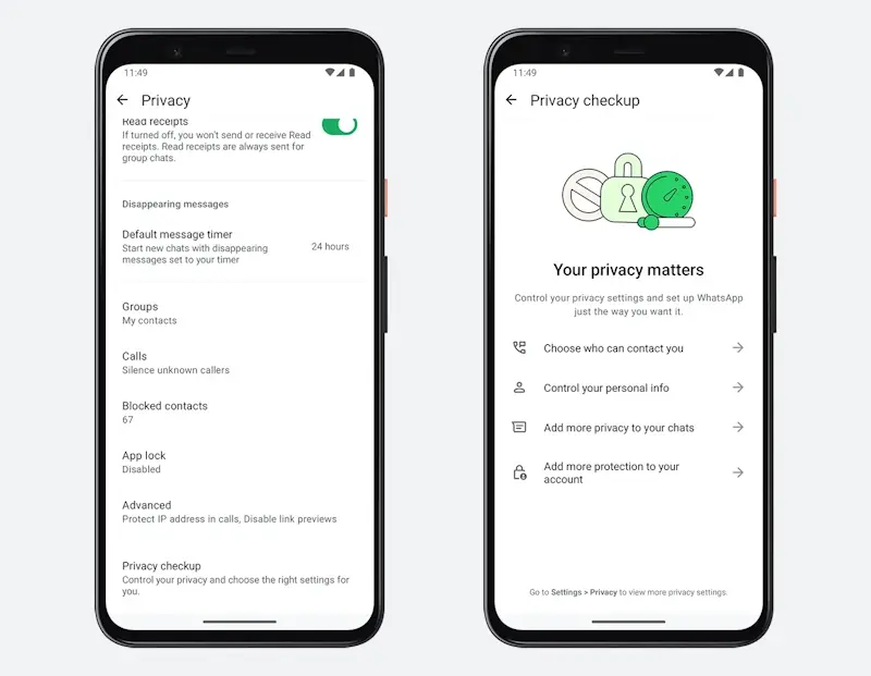WhatsApp Beta ajusta opção de Checkup de privacidade com novo atalho whatsapp beta privacidade