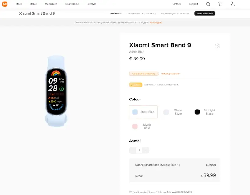 xiaomi smart band 9 vazamento