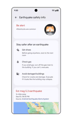 Google revela Android 15: conheça as principais novidades da nova versão alerta terremotos android 15
