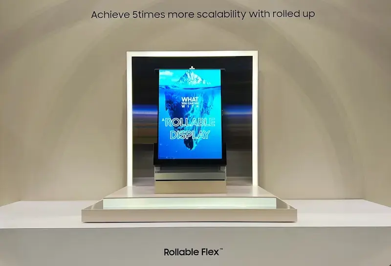 Em 2025 poderemos ter um celular de tela enrolável pela Samsung rolable display samsung 2025