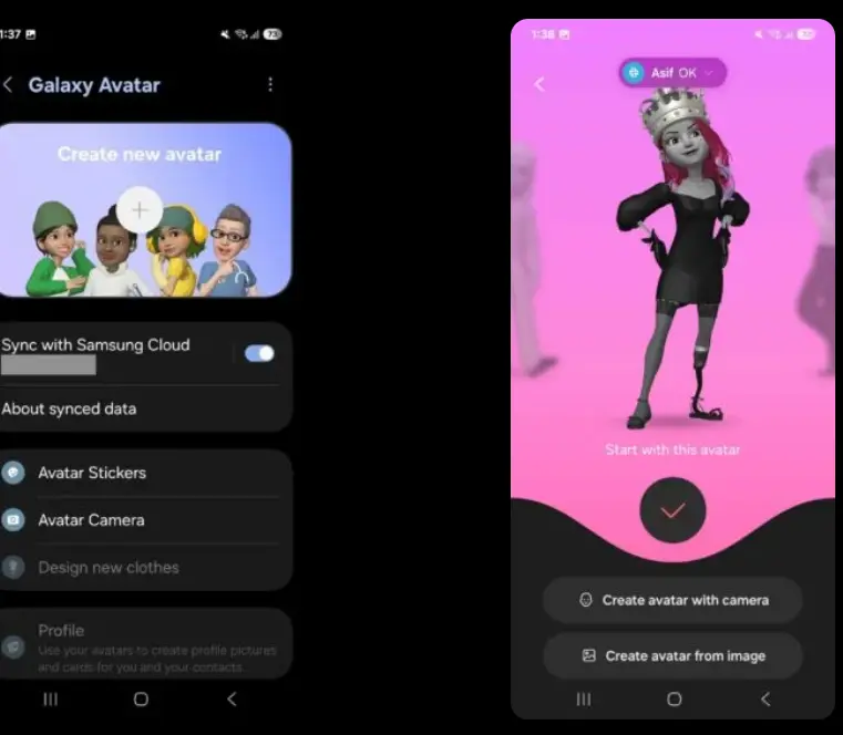 One UI 7: Samsung renomeia o AR Emoji para Galaxy Avatar galaxy avatar