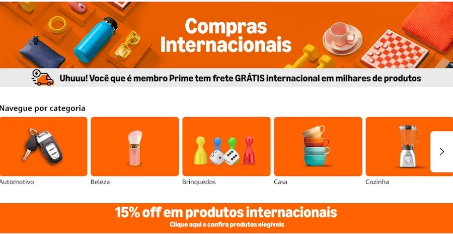 Clientes brasileiros agora têm acesso a 40 milhões de produtos dos EUA na Amazon compras internacionais amazon