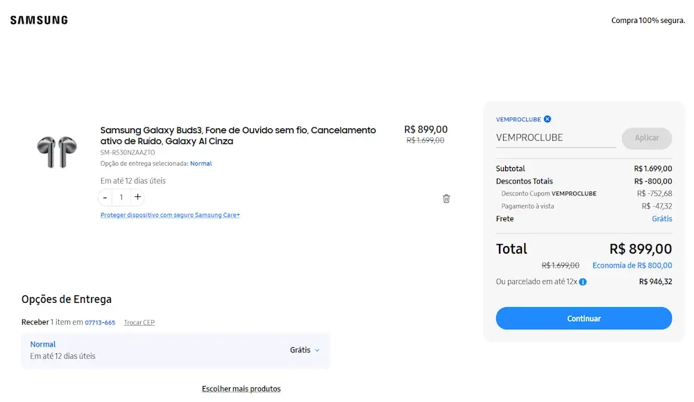 Promoção imperdível: Galaxy Buds 3 com quase metade do preço; veja como comprar galaxy buds 3 promocao