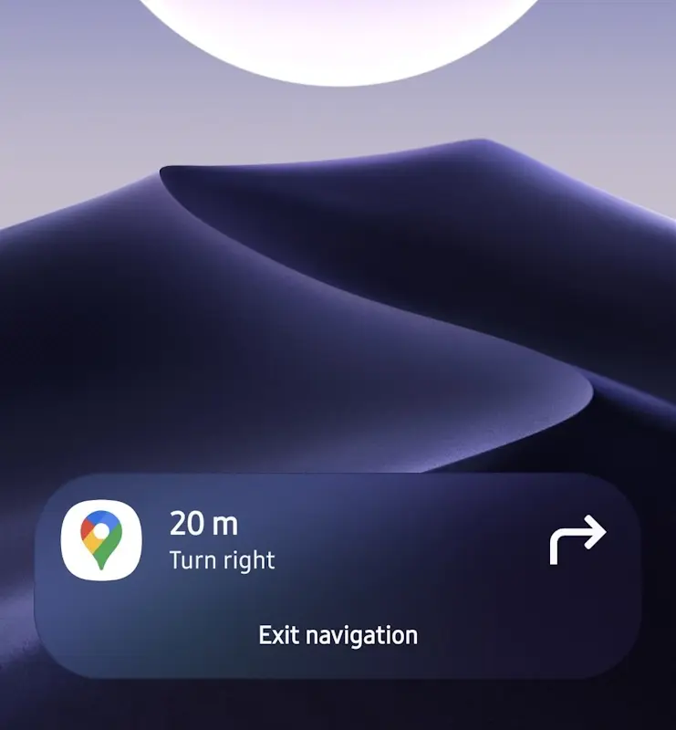 Google Maps ganha compatibilidade com a Now Bar na One UI 7.0 da Samsung now bar one ui 7