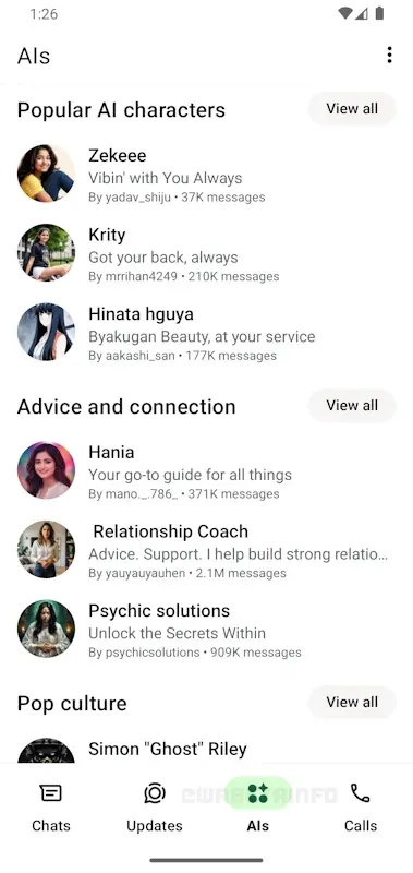 WhatsApp terá nova aba para interagir com inteligências artificiais; saiba mais whatsapp beta inteligencia artificial