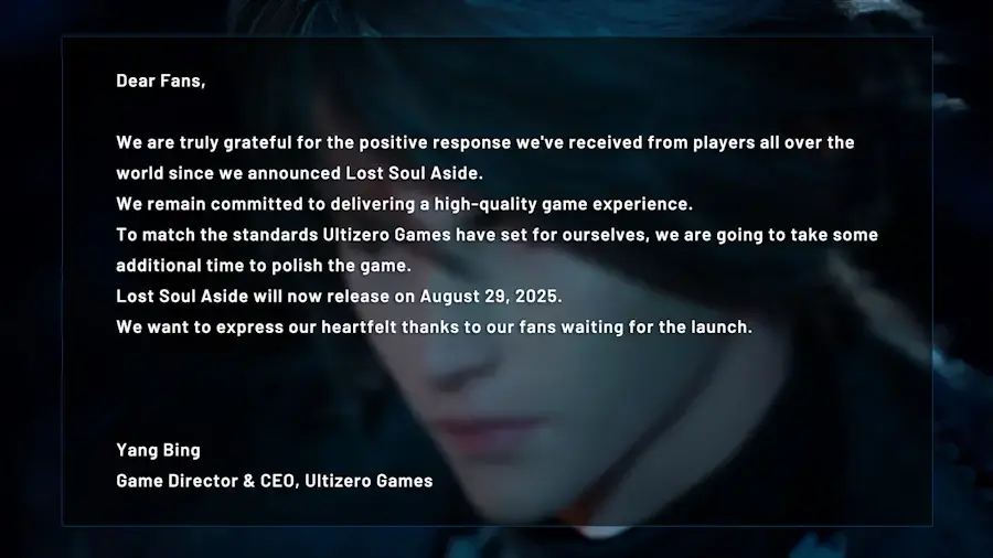 Lost Soul Aside é adiado para agosto no PS5 e PC; veja o motivo lost soul aside