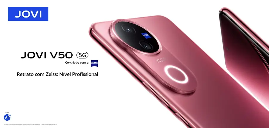 Jovi chega ao Brasil com V50: celular tem câmeras Zeiss, tela de 120 Hz e bateria de 6.000 mAh jovi v50 5g