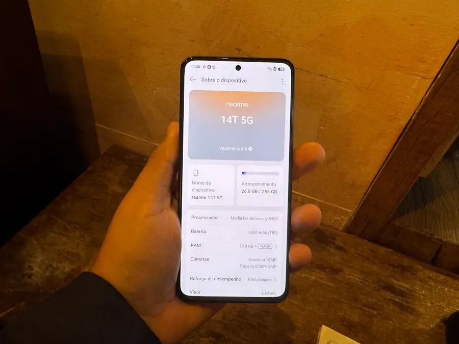 realme 14T é lançado no Brasil com bateria de 6.000 mAh, proteção IP69 e tela de 120 Hz realme 14t especificacoes