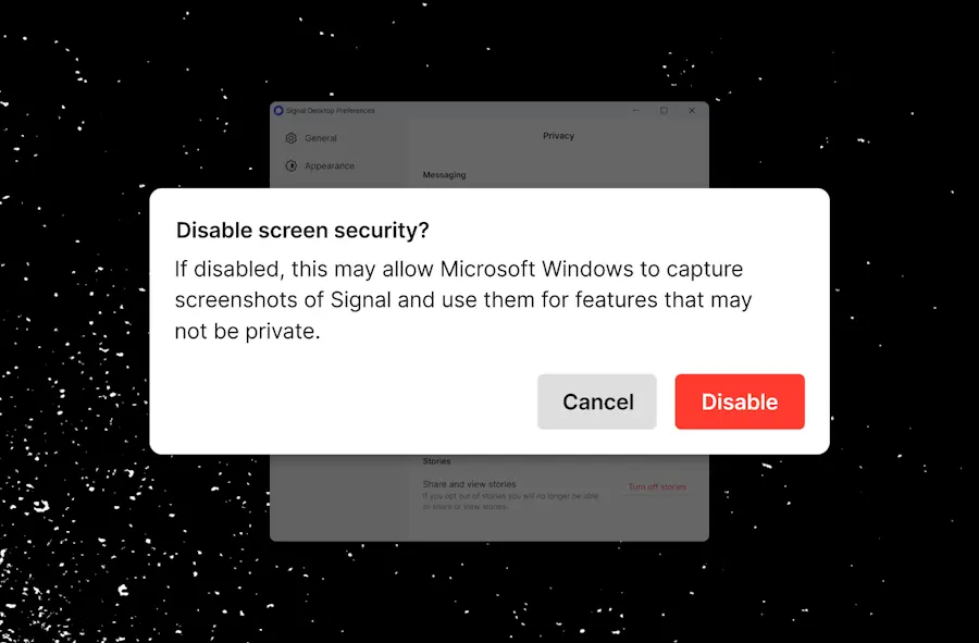 Signal bloqueia capturas de tela no Windows para proteger contra Microsoft Recall signal desativar capturas