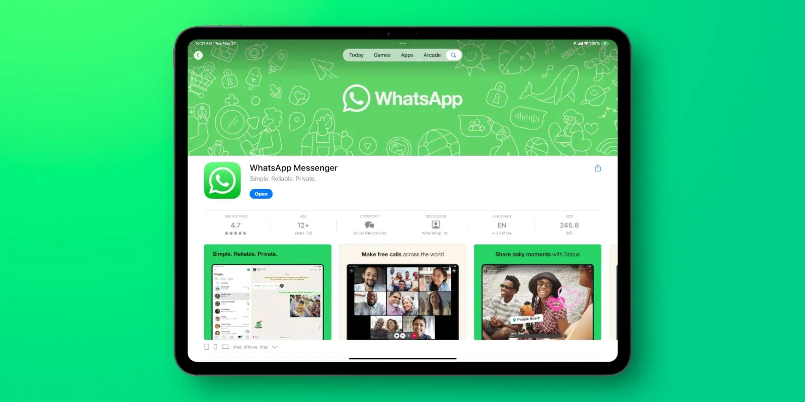 whatsapp ipad oficial