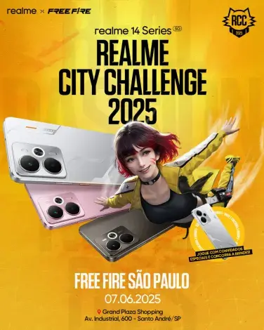 realme City Challenge transforma loja em arena gamer com duelos de Free Fire e interatividade ao vivo realme-city-challenge-1